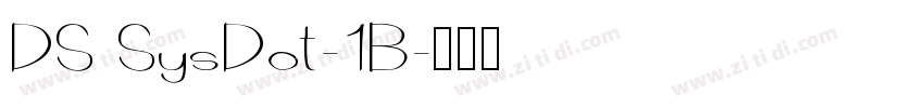 DS SysDot-1B字体转换